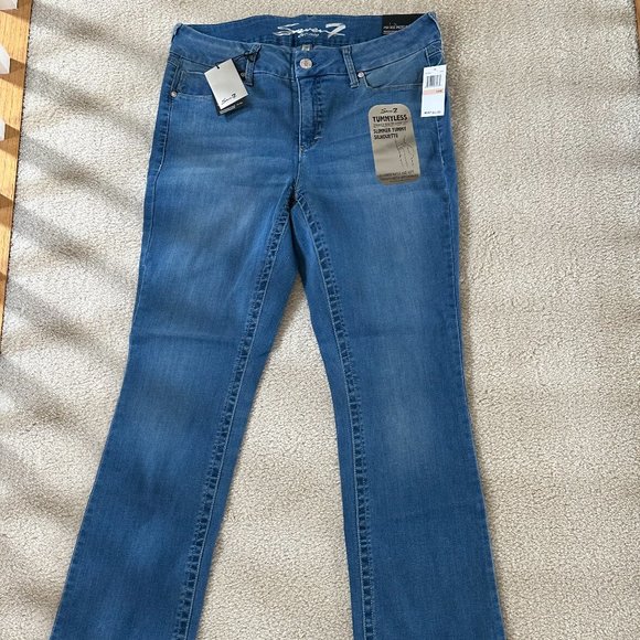 Women's Plus Seven7 Albi Mid Rise Micro Boot Tummyless Jeans Size 14W - Picture 1 of 7